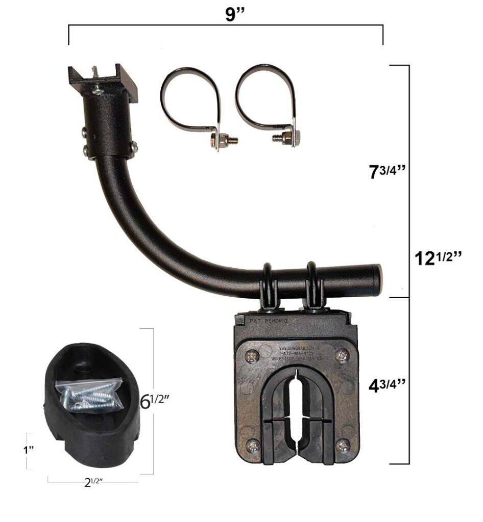 400FB Perfect Golf Cart Front Side Mounting Gun Rack - The Gun Grabber