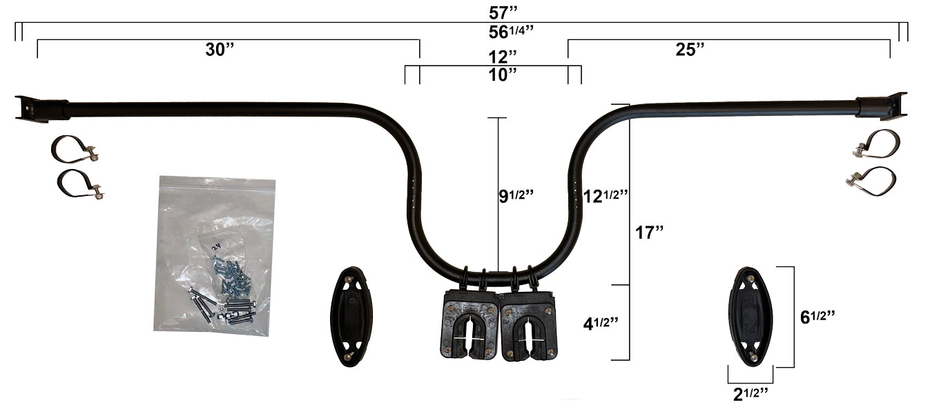 Golf Cart Gun Rack 500CM 2 Gungrabbers 2 Butts The Gun Grabber