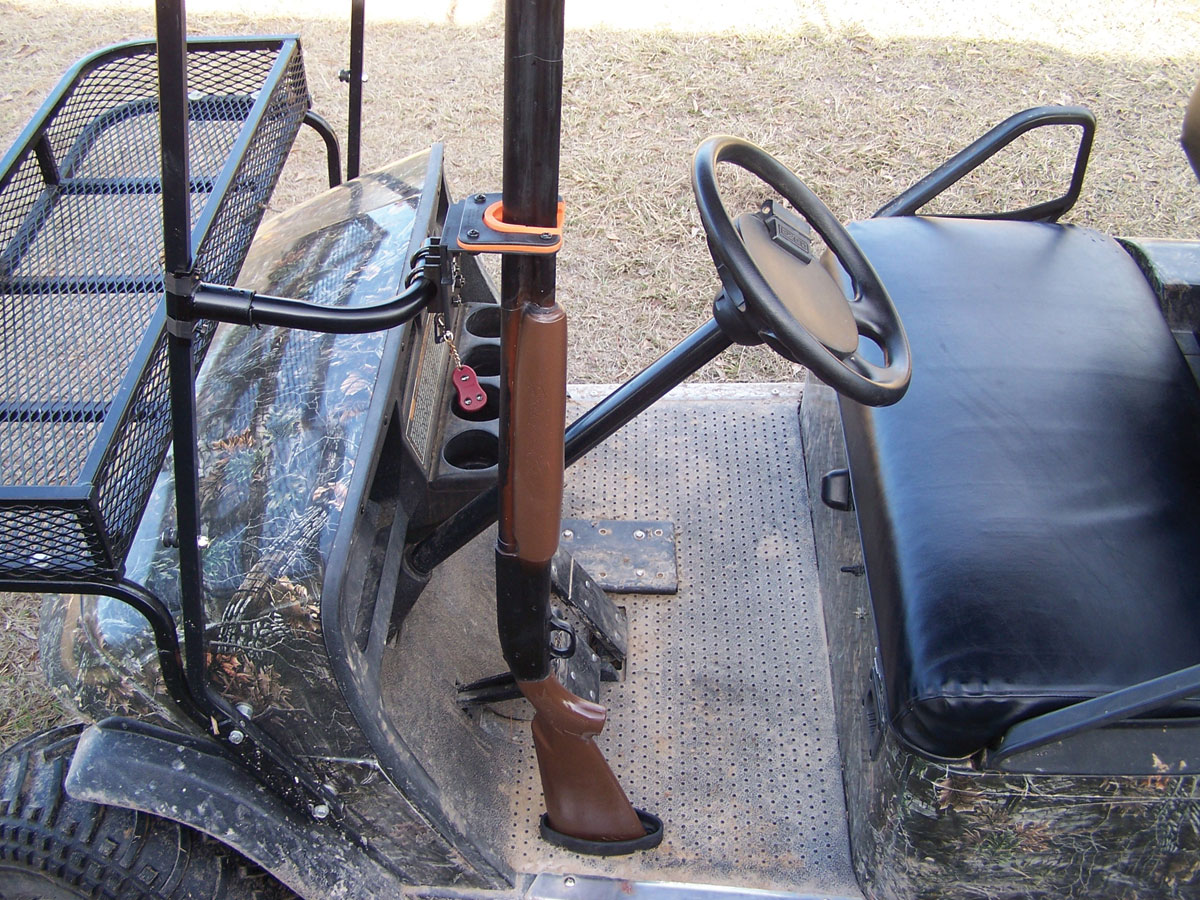 400FB Perfect Golf Cart Front Side Mounting Gun Rack The Gun Grabber